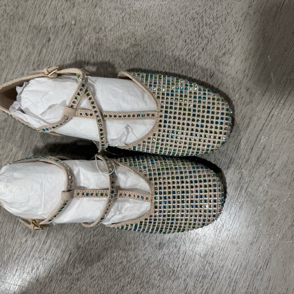 Zara Multicolor Rhinestone Flats - Picture 2 of 6